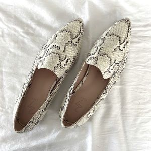 27 Edit Leather Lined Snake Print Loafers NEW Sz 9 Free shipping